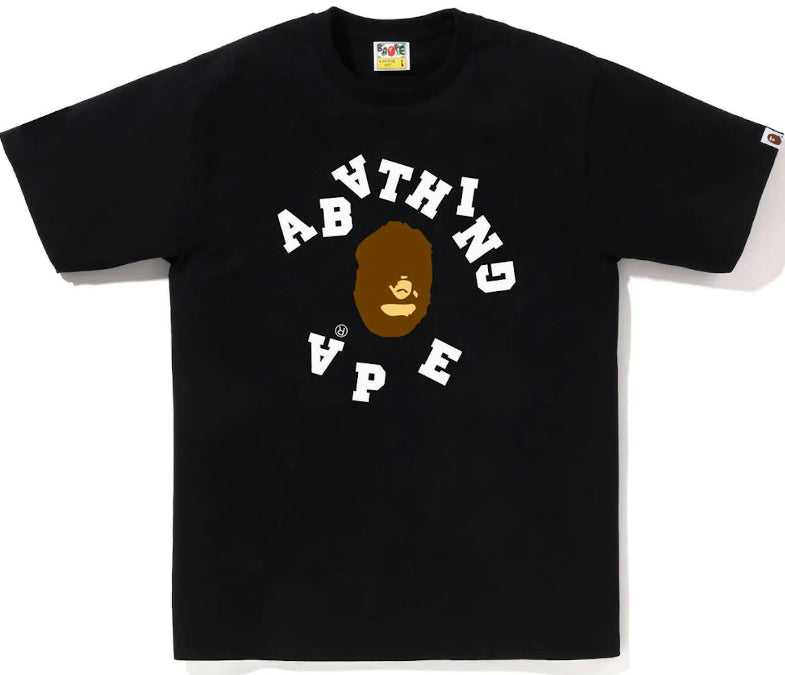 BAPE Broken College Tee Black