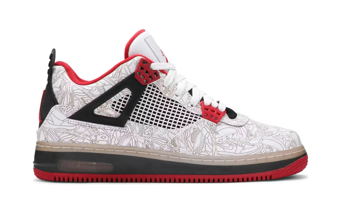 Jordan Fusion 4 White Laser