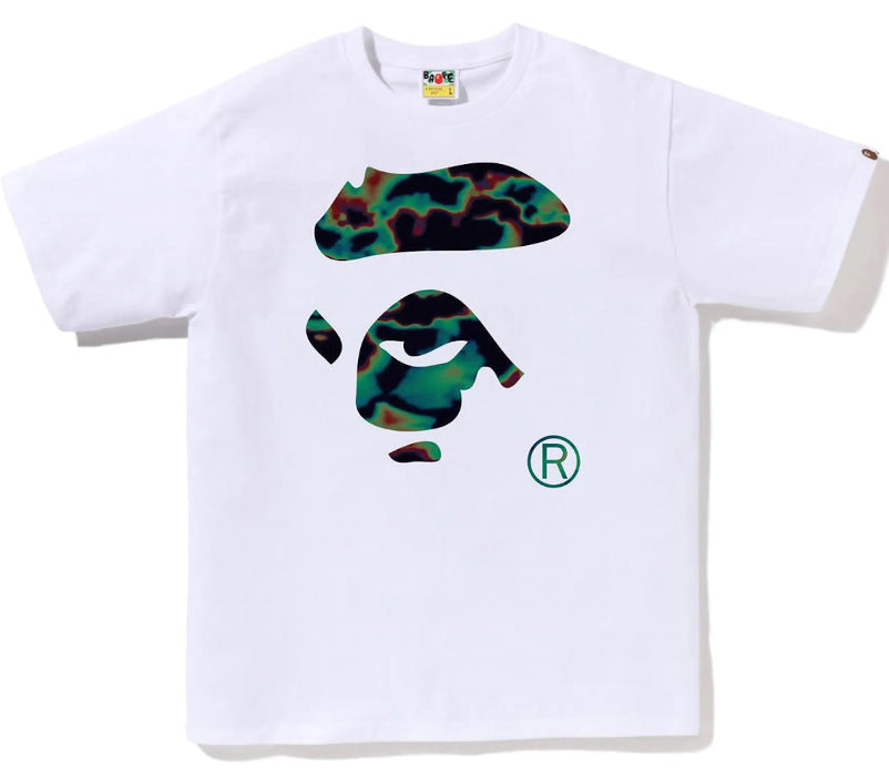 BAPE Thermography Ape Face Tee White