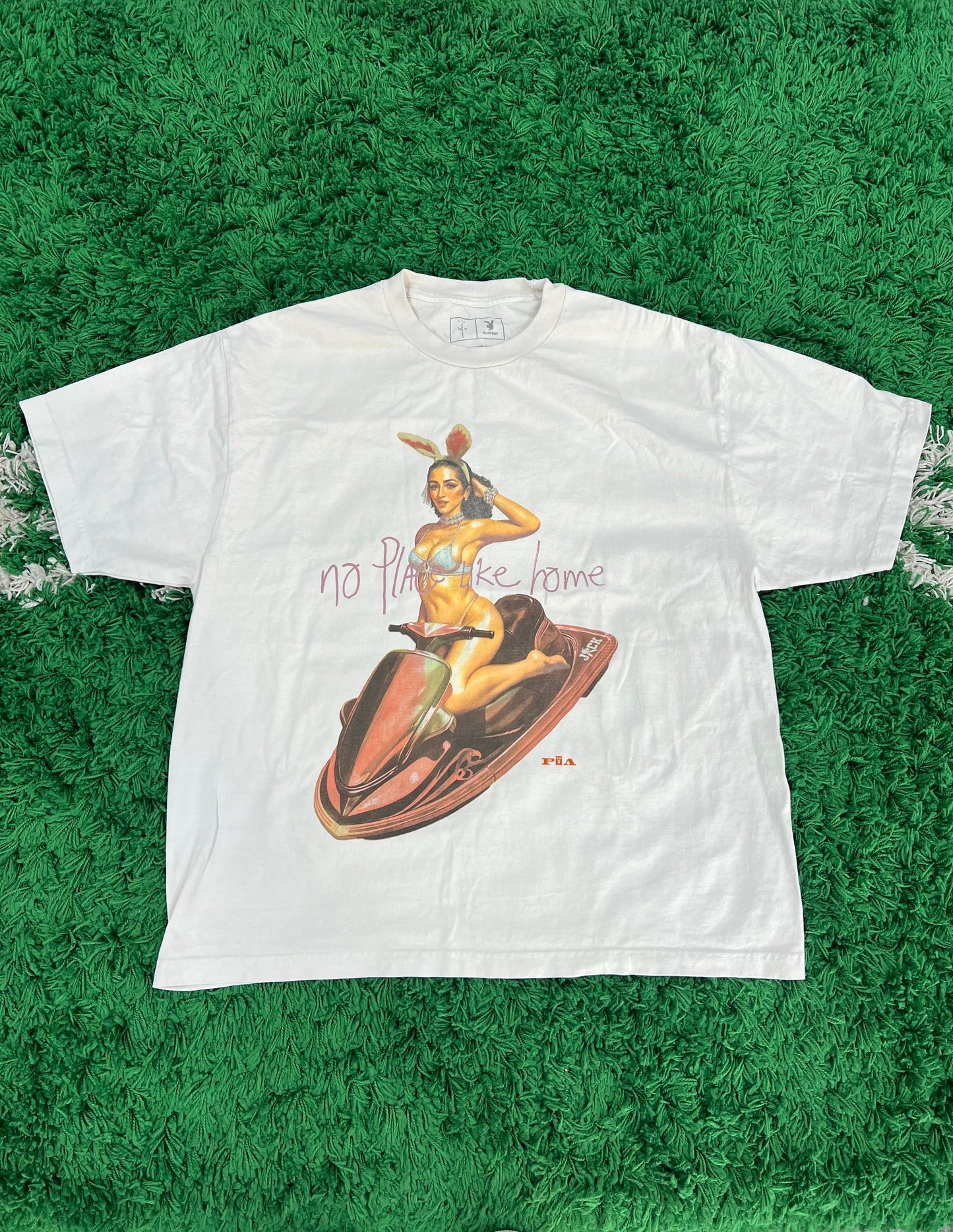 Travis Scott x Playboy “No Place Like Home” Cream T-Shirt