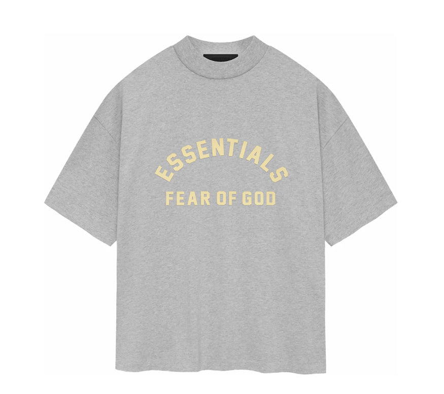 Fear of God Essentials heavy Jersey Crewneck Tee - Light Heather Grey