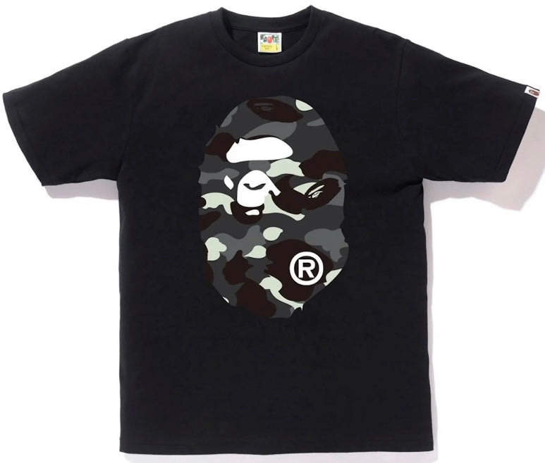BAPE City Camo Big Ape Head Tee Black/Black