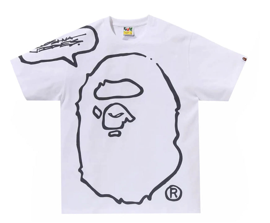 BAPE x Joshua Vides Ape Head Tee White