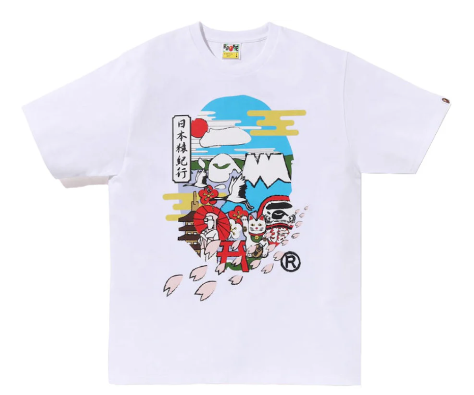 BAPE Japan Culture Ape Head Tee White