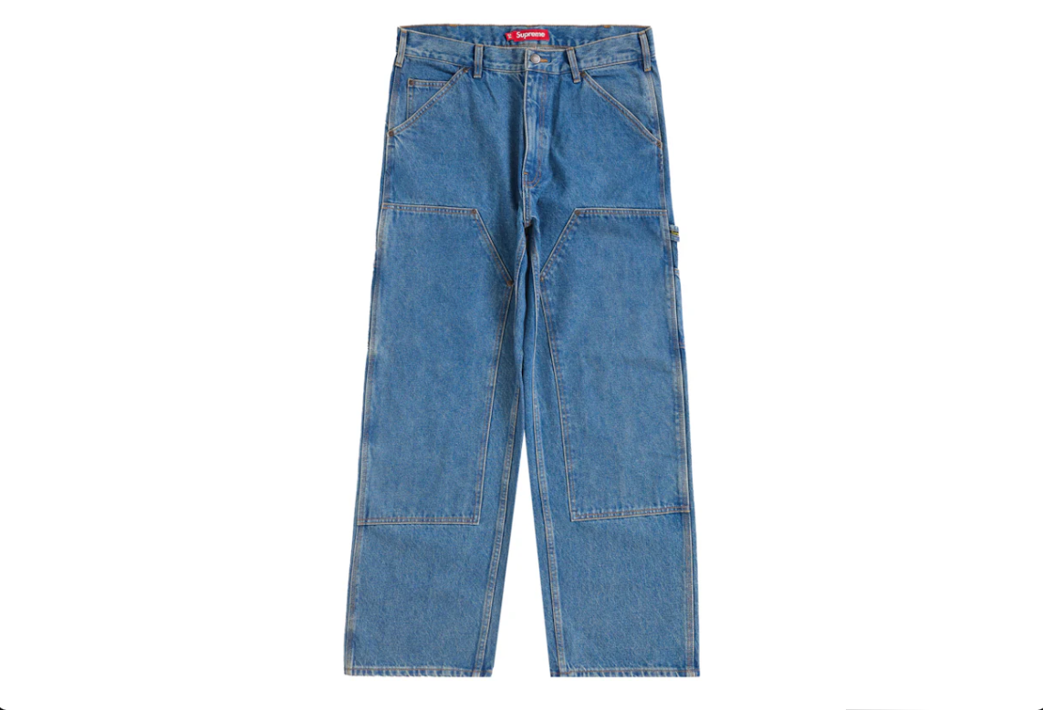 Supreme Double Knee Painter Pant Washed Indigo