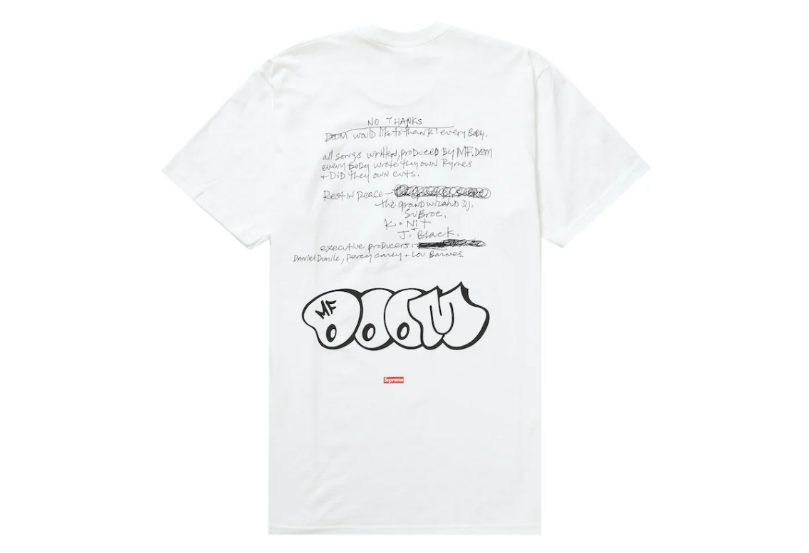 Supreme MF DOOM Tee White