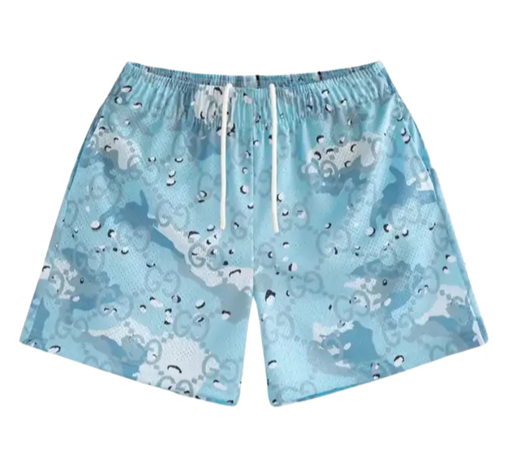 Bravest Studios Blue Cloud GG Print Shorts