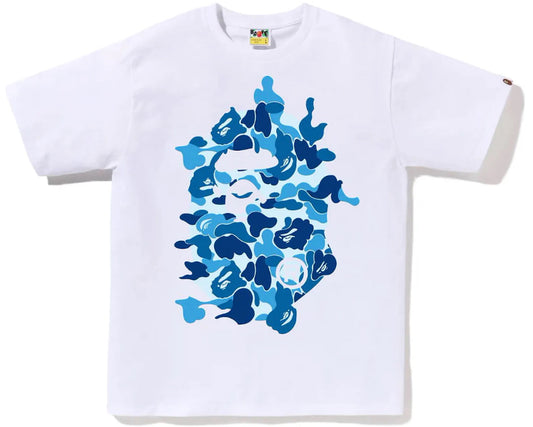 BAPE ABC Camo Rebuild Big Ape Head Tee White/Blue