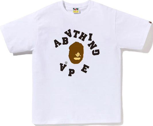 BAPE Broken College Tee White