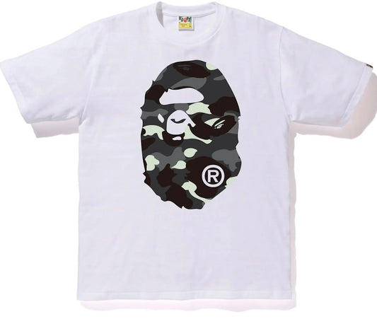BAPE City Camo Big Ape Head Tee White/Black