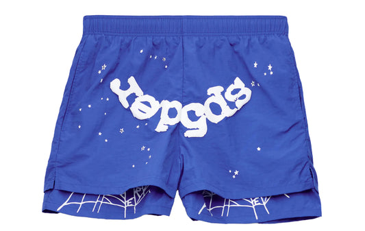 Sp5der OG Web Double Layer Short Blue