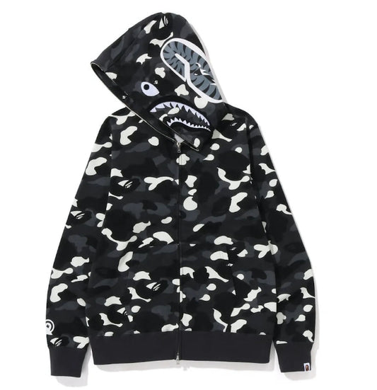 BAPE City Camo Shark WGM Full-Zip Hoodie Black