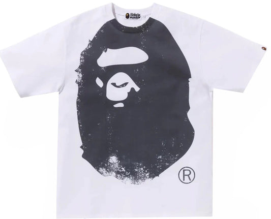 BAPE Overprinted Ape Head Tee White