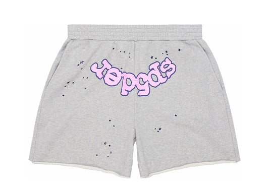 Sp5der OG Web Logo Sweat Short Heather Grey