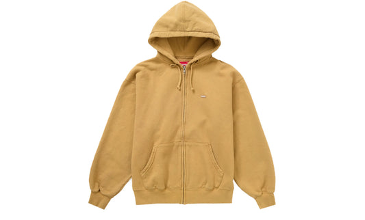 Supreme Overdyed Small Box Zip Up Hooded Sweatshirt - Sand