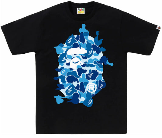 BAPE ABC Camo Rebuild Big Ape Head Tee Black/Blue