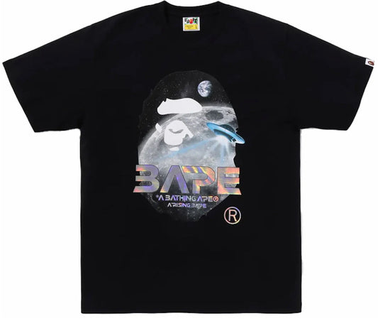 BAPE Moon Photo Ape Head Tee Black