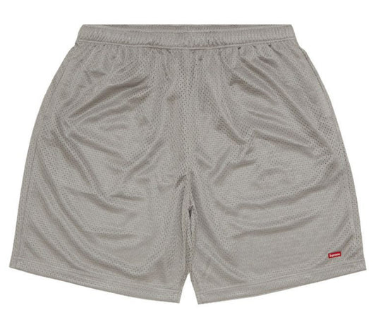 Supreme small box baggy mesh short Grey