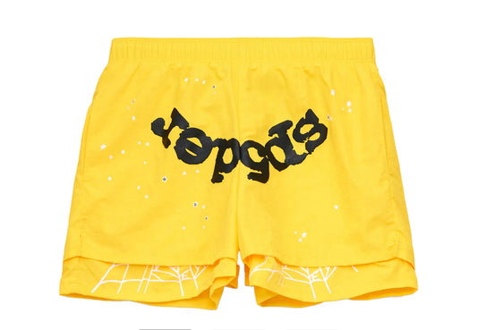 Sp5der OG Web Double Layer Short Yellow