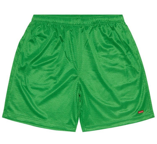 Supreme small box baggy mesh short Green