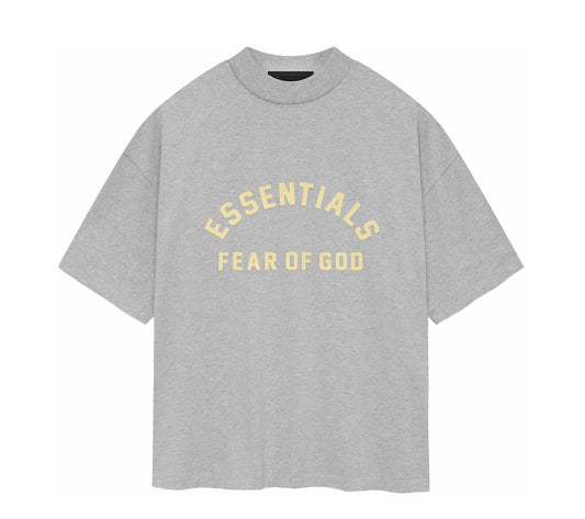 Fear of God Essentials heavy Jersey Crewneck Tee - Light Heather Grey