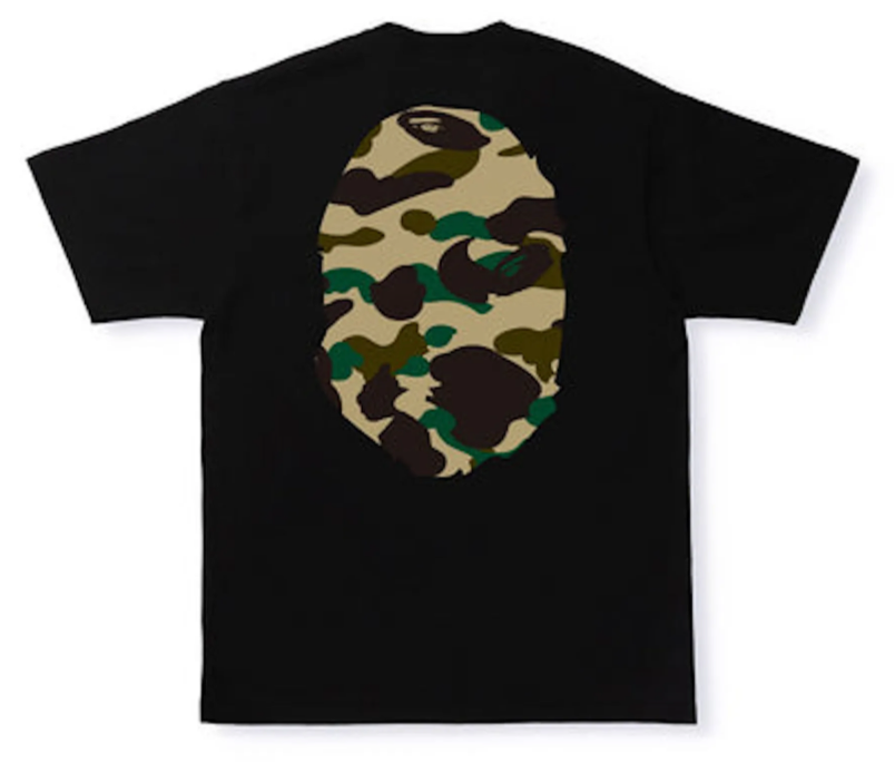 BAPE 1st Camo Big Ape Head Tee Black Yellow