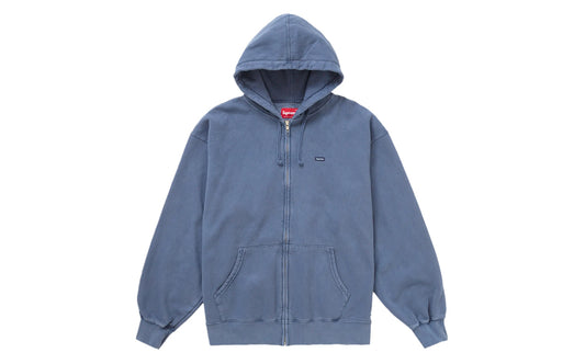 Supreme Overdyed Small Box Zip Up Hooded Sweatshirt - Dark Slate