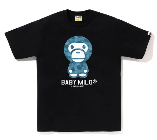 BAPE Honeycomb Camo Baby Milo Tee Black/Blue