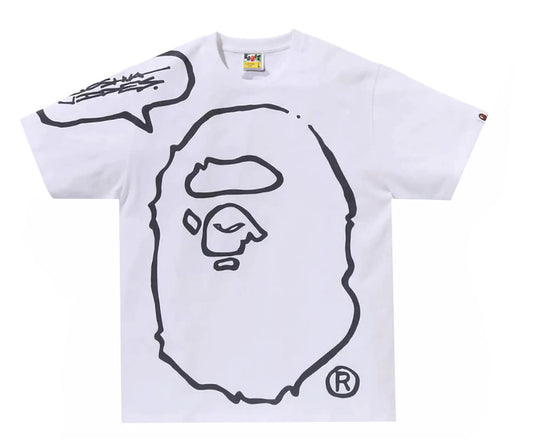 BAPE x Joshua Vides Ape Head Tee White