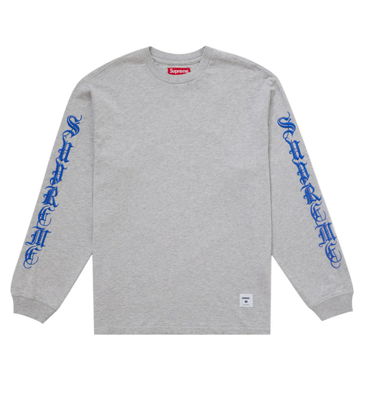 Supreme Old English Long Sleeve Heather Grey