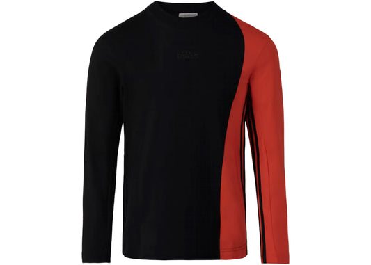 Moncler X Adidas Originals Jersey Long Sleeve T-Shirt Black & Solar Red