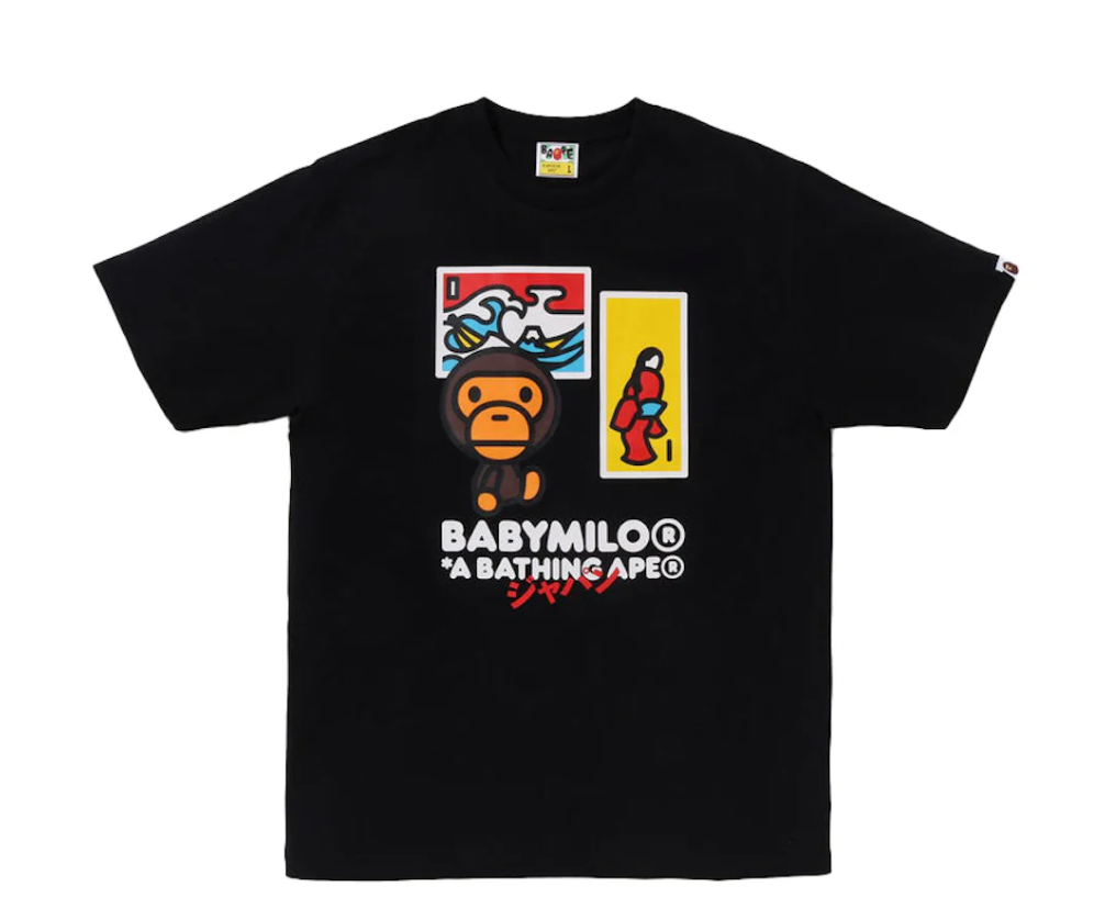 BAPE Japan Art Baby Milo Tee Black