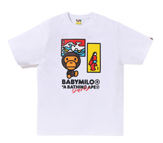 BAPE Japan Art Baby Milo Tee White