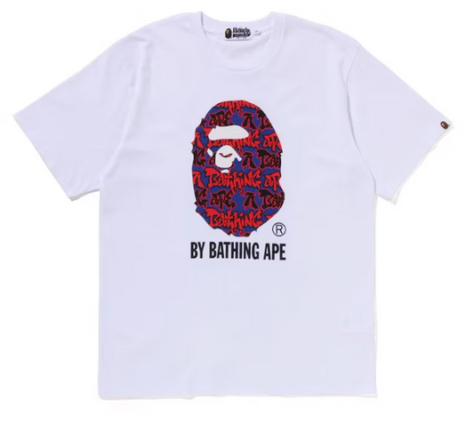 BAPE Graffiti Pattern By Bathing Ape Tee White