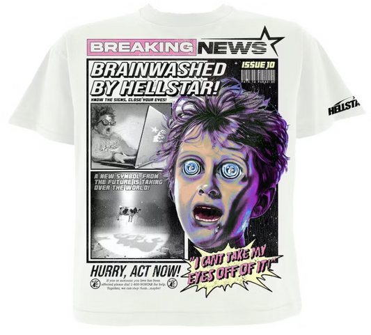 Hellstar Breaking News T Shirt White