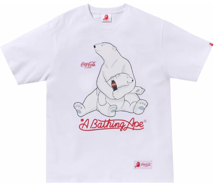 BAPE x Coca-Cola Polar Bear Tee White