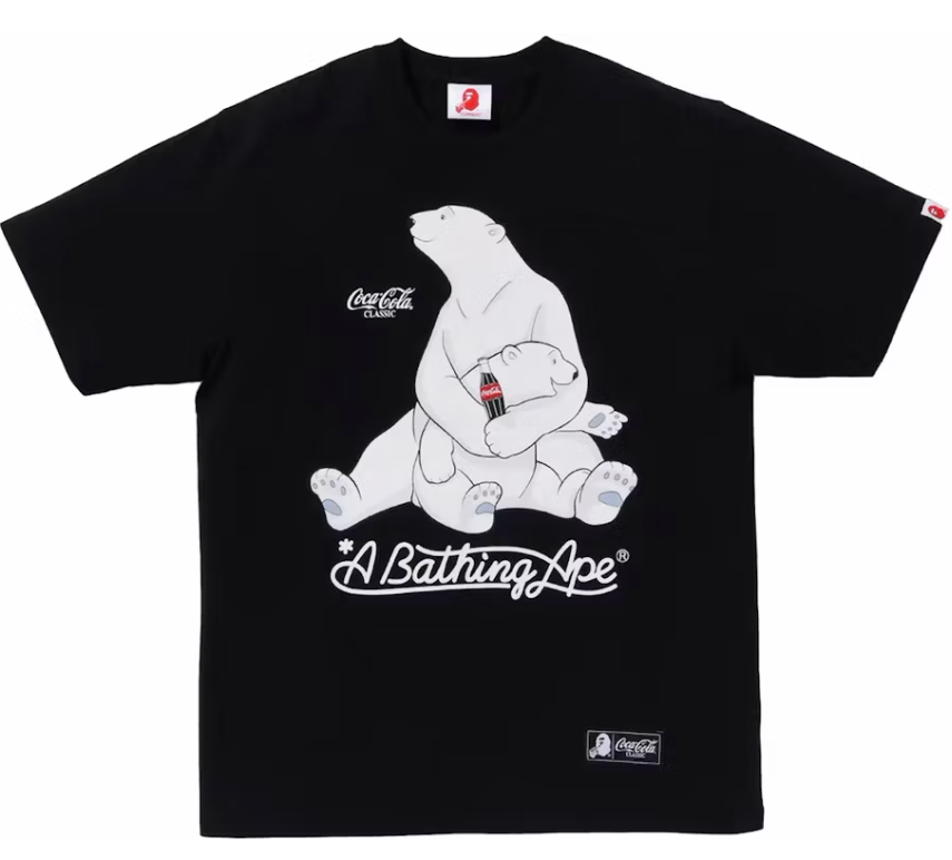 BAPE x Coca-Cola Polar Bear Tee Black