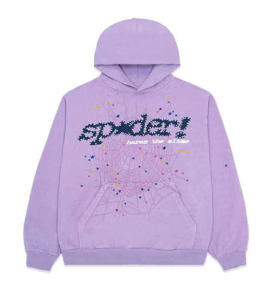 Sp5der Acai Hoodie Purple