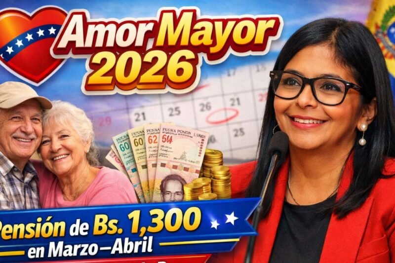 Amor Mayor 2026 - Pensión de Bs. 1,300 en Marzo–Abril, Requisitos y Fechas de Pago