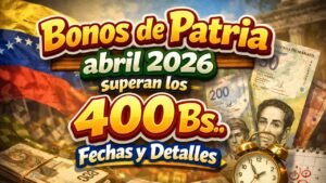 Bonos de Patria abril 2026 superan los 400 Bs.: fechas y detalles