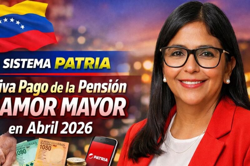 Sistema Patria Activa Pago de la Pensión Amor Mayor en Abril 2026