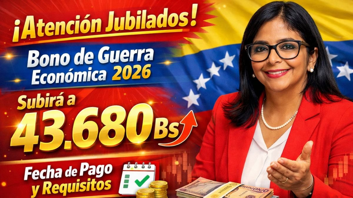 ¡Atención Jubilados! Bono de Guerra Económica 2026 Subirá a 43.680 Bs: Fecha de Pago y Requisitos